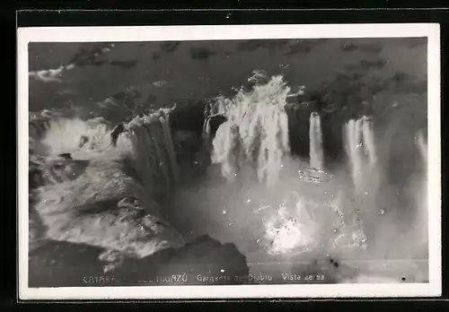 AK Cataratas del Iguazu, Garganta de Diablo, Vista aerea