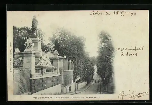 AK Ville-D`Avray, Les Jardins-Monument de Gambetta