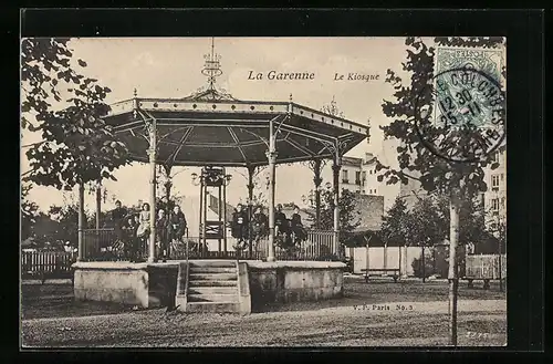 AK La Garenne, Le Kiosque, Partie mit Kindern