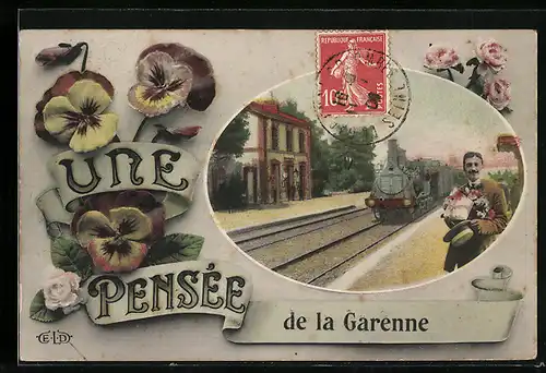 AK Aubervilliers, Eisenbahnankunft im Bahnhof