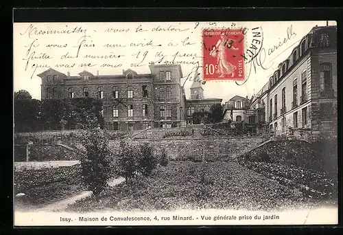 AK Issy-les-Moulineaux, Vue gènèrale prise du jardin