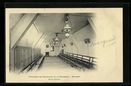 AK Malakoff, Pensionnat des Religieuses de la Providence-Salle D`Ètude