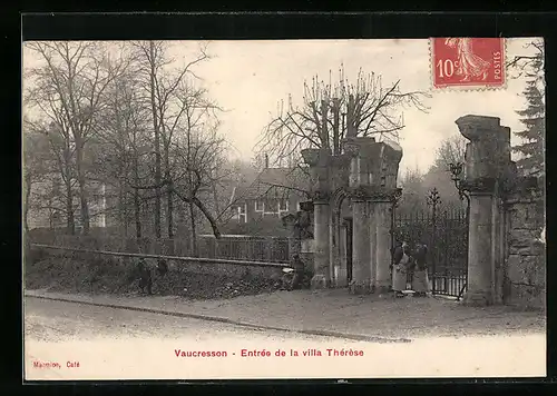 AK Vaucresson, Entrée de la villa Thérèse