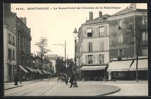 AK Montrouge, Le Rond-Point de l`Avenue de la Rèpublique