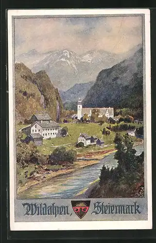 AK Deutscher Schulverein Nr. 553: Wildalpen / Steiermark, Ortspartie