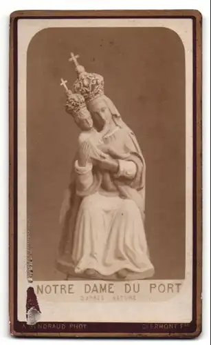 Fotografie Alfred Gendraud, Clermont-Ferrand, Ansicht Clermont-Ferrand, Notre Dame Du Port, Plastik Maria mit Jesuskind