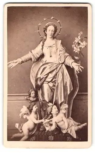 Fotografie Fr. Wunibald, Andechs, Ansicht Andechs, Statue Heilige Maria mit Engeln