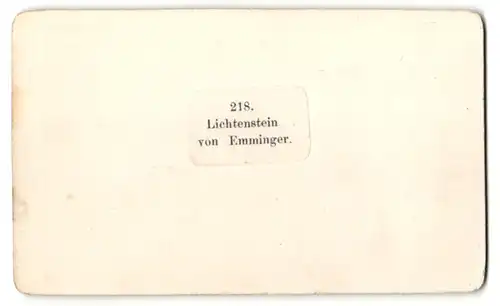 Fotografie Emminger, Ansicht Honau, Burg Lichtenstein