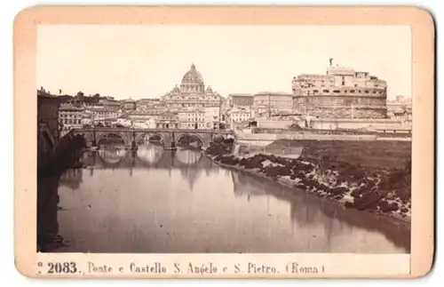 Fotografie Edmond Behles, Rom, Ansicht Rom, Ponte e Castello S. Angelo e S. Pietro