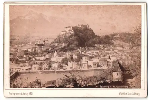 Fotografie Würthle & Sohn, Salzburg, Ansicht Salzburg, vom Kapuzinerberg