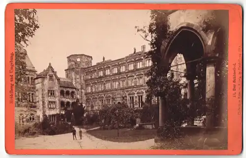 Fotografie Edm. v. König, Heidelberg, Ansicht Heidelberg, Schlosshof