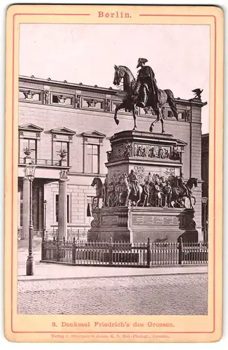 Fotografie Römmler & Jonas, Dresden, Ansicht Berlin, Denkmal Friedrich`s des Grossen