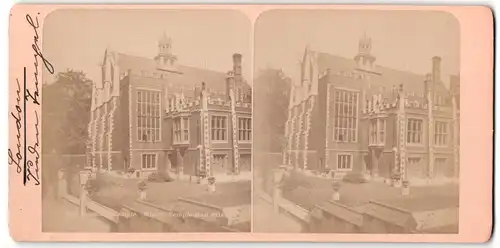 Stereo-Fotografie Fotograf unbekannt, Ansicht London, Middle Temple Hall