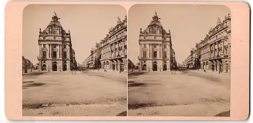 Stereo-Fotografie Fotograf unbekannt, Ansicht Bruxelles, Boulevard Anspach