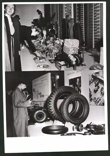 Fotografie Ansicht Zürich, Ausstellung der neuen deutschen Werkstoffe im Kongressgebäude 1941, Messestände