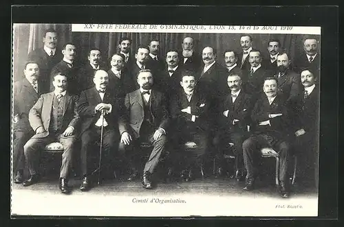 AK Lyon, XXe Fête Fédérale de Gymnastique 1910, Comité d`Organisation