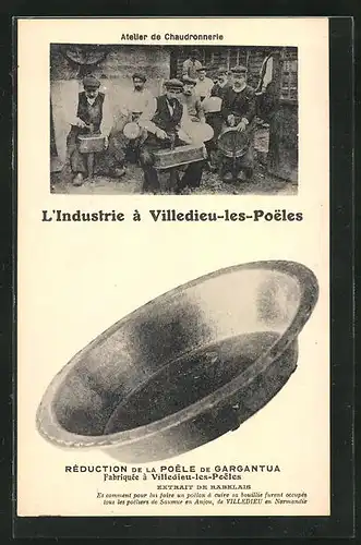 AK Villedieu-les-Poeles, Atelier de Chaudronnerie, Kesselbauer