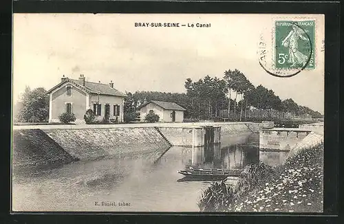 AK Bray-sur-Seine, Le Canal