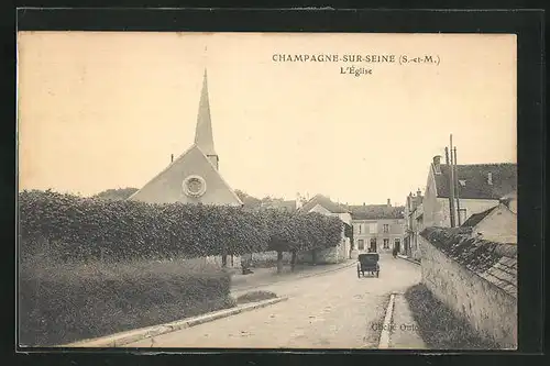 AK Champagne-sur-Seine, L`Église