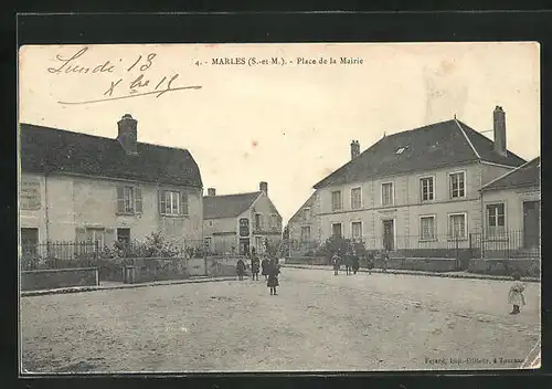 AK Marles, Place de la Mairie