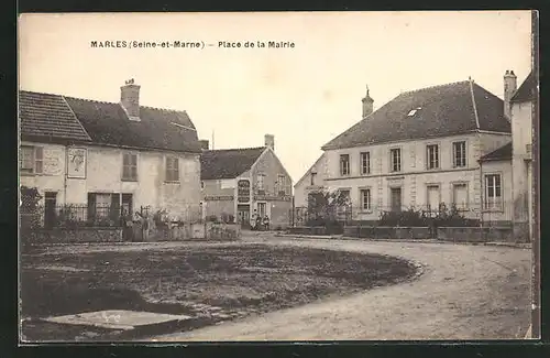 AK Marles, Place de la Mairie