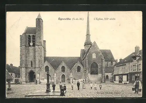 AK Égreville, L`Église, XIIe siècle