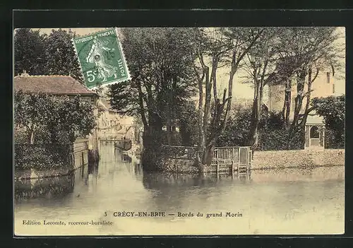 AK Crécy-en-Brie, Bords du grand Morin