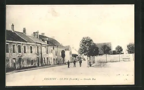 AK Courtry-Le Pin, Grande Rue, Strassenpartie