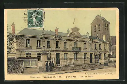 AK Favières, Mairie et Écoles