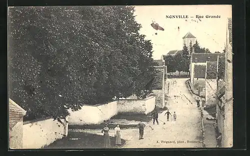 AK Nonville, Rue Grande, l'Eglise