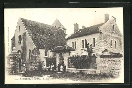 AK Montigny-sur-Loing, Les Presbytere et l'Eglise