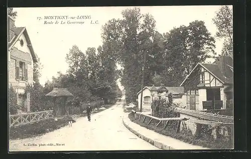 AK Montigny-sur-Loing, Route de la Genevraye, L. C.