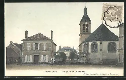AK Dammartin, L`Eglise et la Mairie