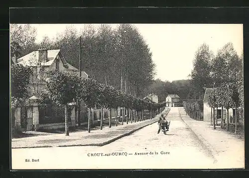 AK Crouy-sur-Ourcq, Avenue de la Gare