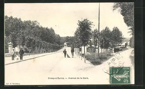 AK Crouy-sur-Ourcq, Avenue de la Gare