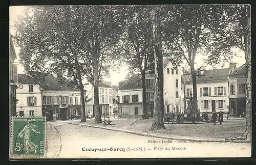 AK Crouy-sur-Ourcq, Place du Marché