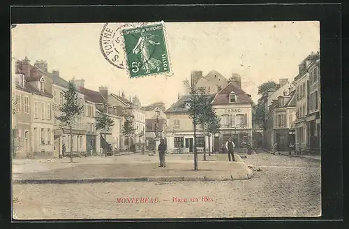 AK Montereau, Place aux Blés