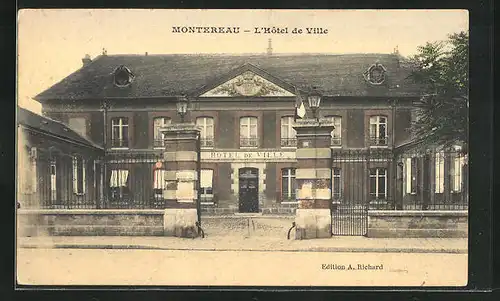 AK Montereau, L`Hotel de Ville, Rathaus