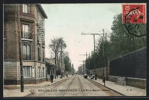 AK Bècon-les-Bruyeres, La Rue Saint-Denis
