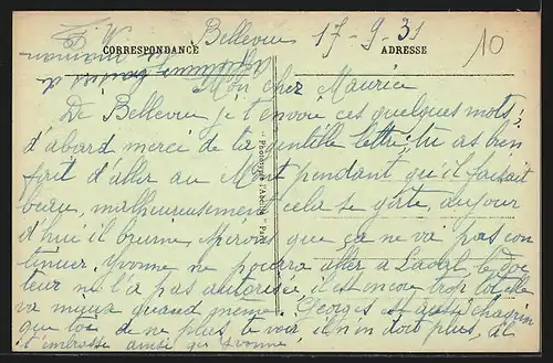 AK Bellevue, Rue des Potagers