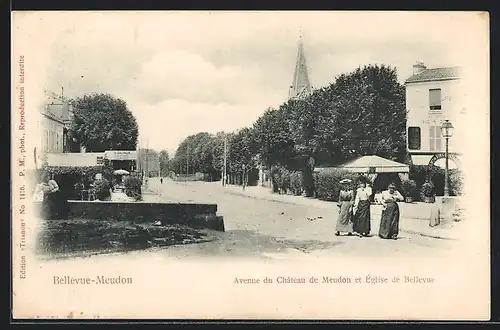AK Bellevue-Meudon, Avenue du Chateau de Meudon et Èglise de Bellevue