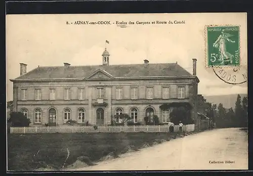 AK Aunay-sur-Odon, Ecoles des Garcons et Rpute de Condé
