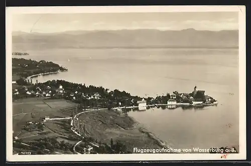AK Wasserburg a. B., Fliegeraufnahme des Ortes