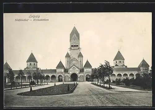 AK Leipzig, Südfriedhof, Krematorium