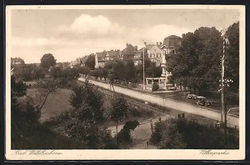 AK Bad Waldliesborn, Blick zur Villenpartie