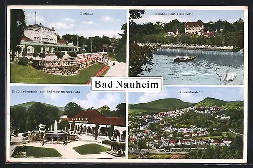 AK Bad Nauheim, Kurhaus, Teichhaus, Gesamtansicht