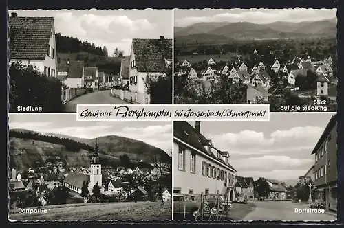 AK Berghaupten, Siedlung, Dorfstrasse und Dorfpartie