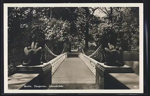 AK Berlin-Tiergarten, Löwenbrücke im Tiergarten