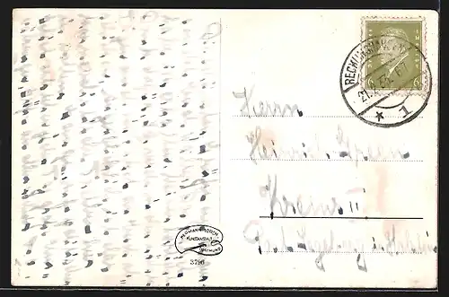 AK Recklinghausen, Zeche General Blumenthal, Stadtgarten, Rathaus