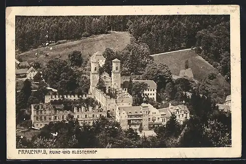AK Frauenalb, Ruine und Klosterhof
